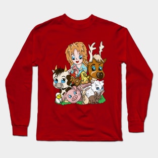 Farm Friends at the Animal Sanctuary Long Sleeve T-Shirt